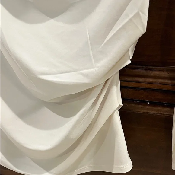 NWOT! Express Ivory Draped Blouse - Picture 3 of 5